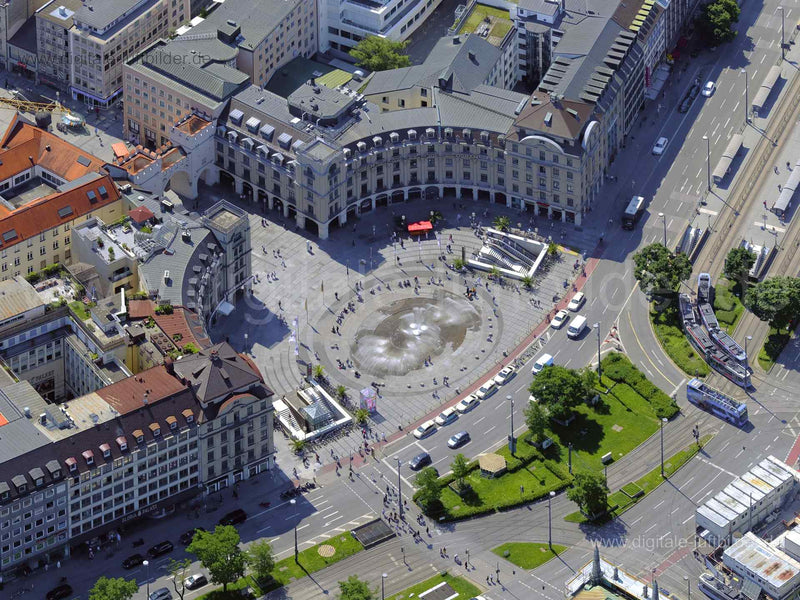 Luftaufnahme Karlsplatz in München | Oberbayern, Bayern