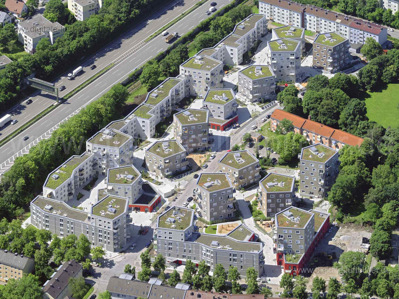 Luftaufnahme Ludlstraße in München | Oberbayern, Bayern