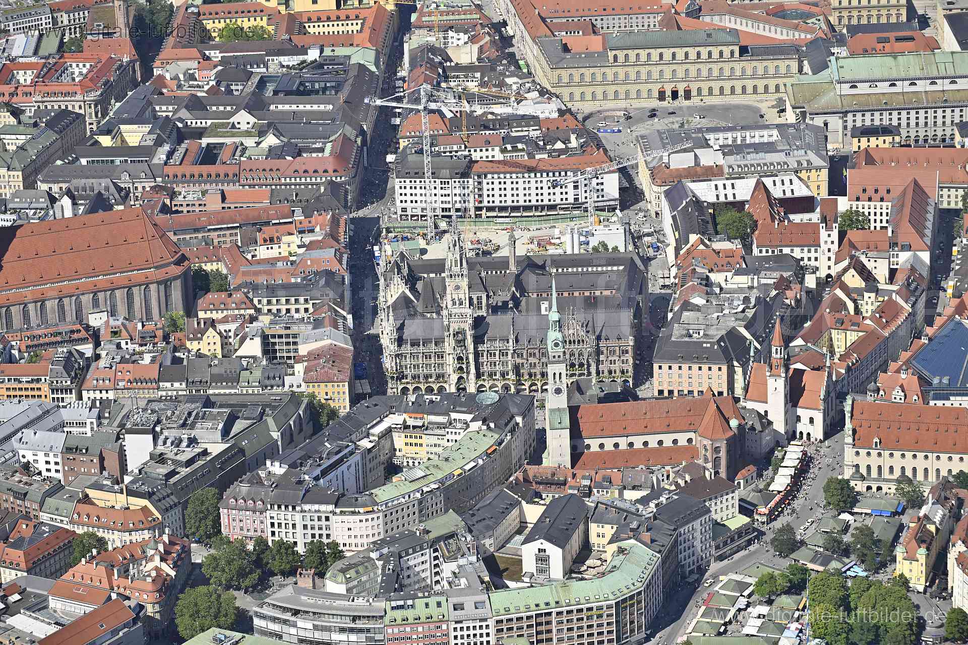 Luftaufnahme Marienplatz in München | Oberbayern, Bayern