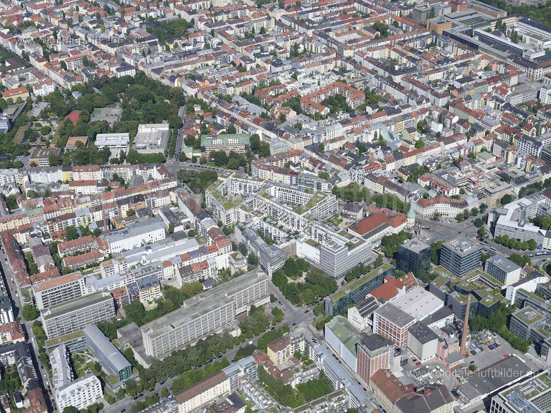Luftaufnahme Maxvorstadt in München | Oberbayern, Bayern