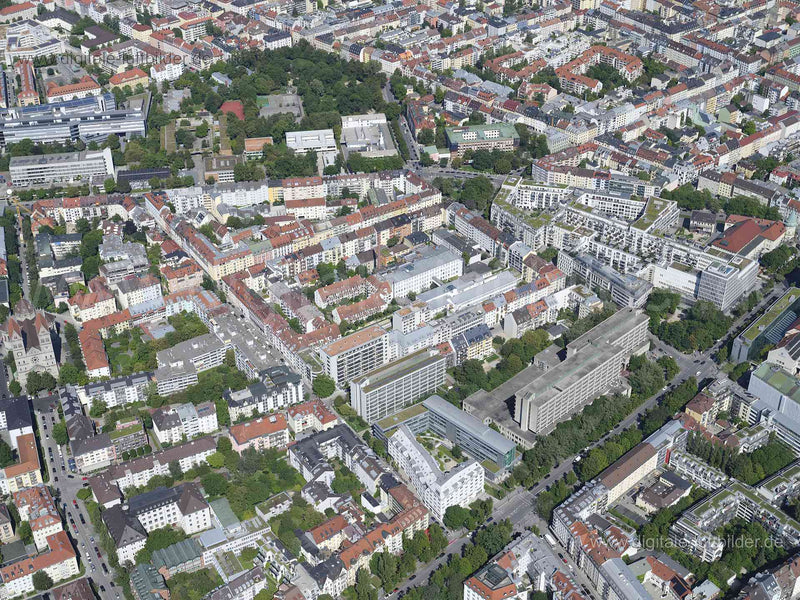 Luftaufnahme Maxvorstadt in München | Oberbayern, Bayern