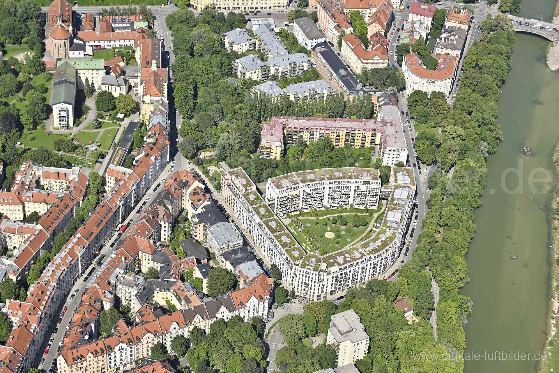 Luftaufnahme München Auenstraße in München | Oberbayern, Bayern
