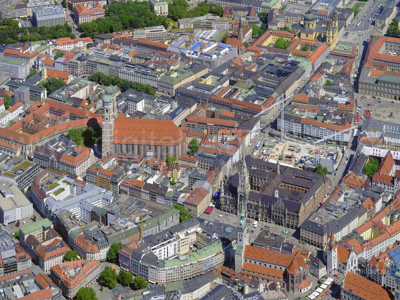 Luftaufnahme Altstadt München in München | Oberbayern, Bayern