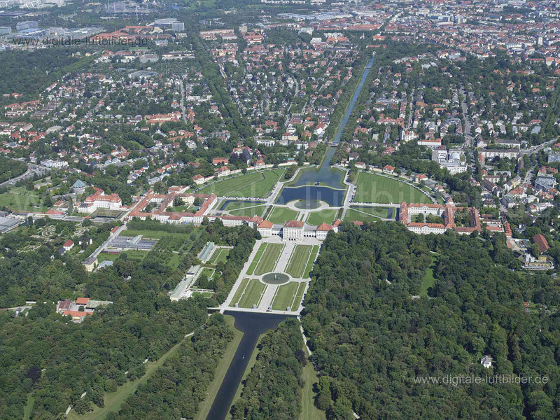 Luftaufnahme Nymphenburg in München | Oberbayern, Bayern