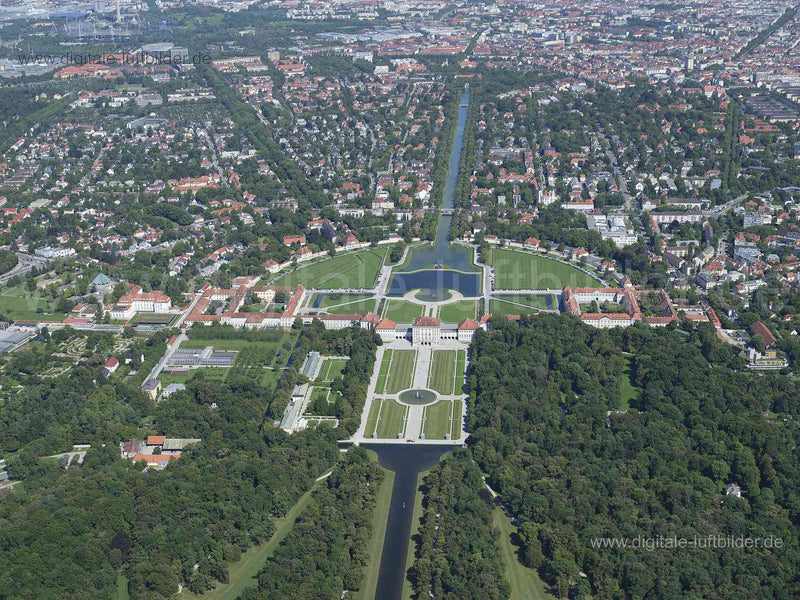 Luftaufnahme Nymphenburg in München | Oberbayern, Bayern
