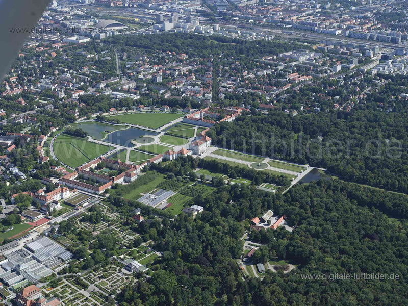 Luftaufnahme Nymphenburg in München | Oberbayern, Bayern