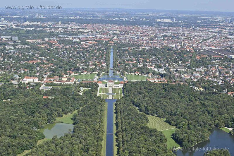 Luftaufnahme Nymphenburg in München | Oberbayern, Bayern