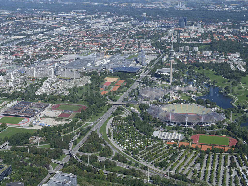 Luftaufnahme Olympiapark in München | Oberbayern, Bayern