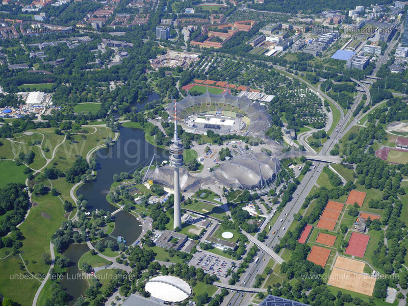Luftaufnahme Olympiapark München in München | Oberbayern, Bayern