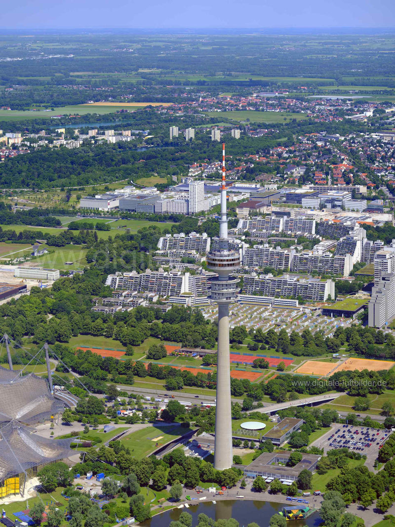 Luftaufnahme Olympiapark München in München | Oberbayern, Bayern