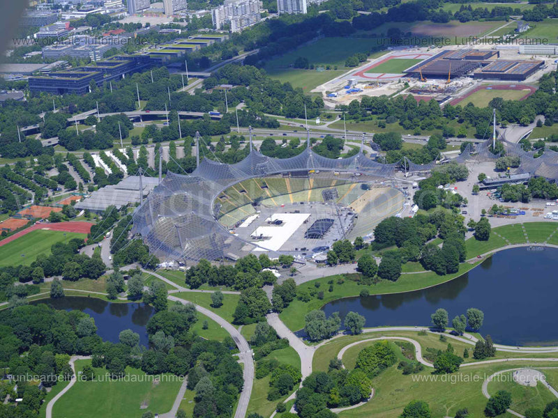 Luftaufnahme Olympiapark München in München | Oberbayern, Bayern