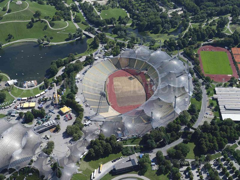 Luftaufnahme Olympiastadion in München | Oberbayern, Bayern