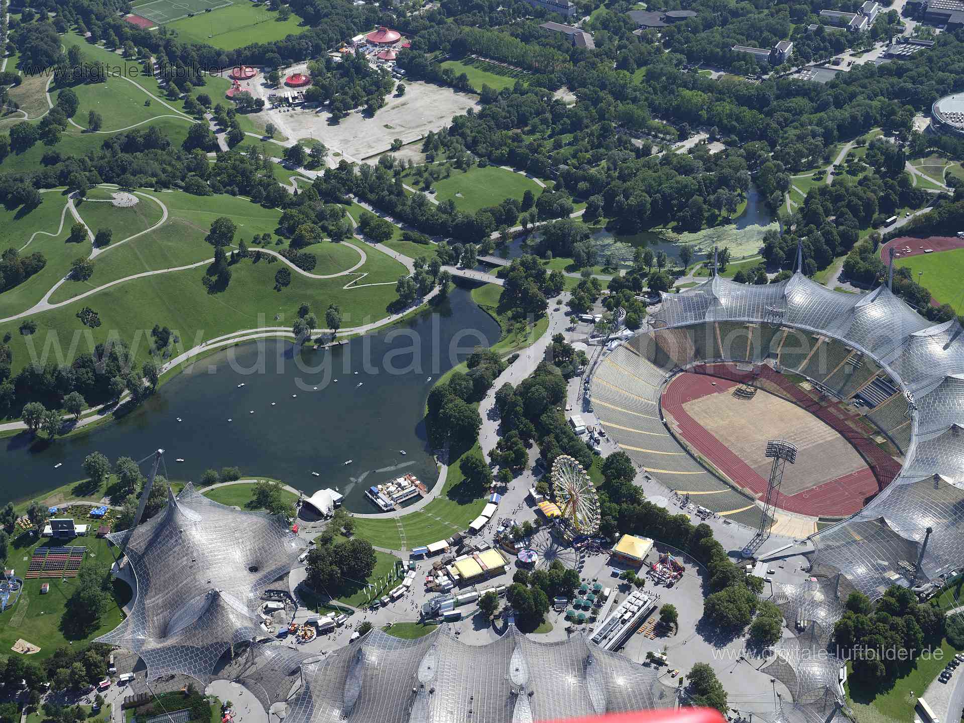 Luftaufnahme Olympiastadion in München | Oberbayern, Bayern