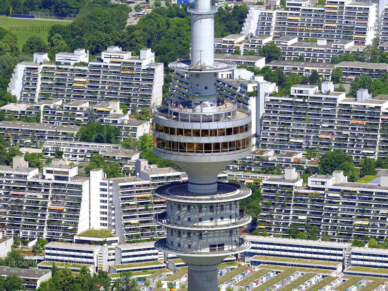 Titel: Olympiaturm München, Bildnummer: f483021, Ort / Stadt: München, (Land)Kreis: kreisfreie Stadt München, Regierungsbezirk: Oberbayern, Bundesland: Bayern, Aufnahmedatum: 14.06.2022, Schlagwörter: Luftbild, Luftbilder, Luftbildfotografie, Luftaufnahme, Luftbildaufnahme, Luftfoto, Luftbildarchiv, Luftbildsuche, Vogelperspektive, Vogelansicht, Deutschland, , Olympiapark, Olympiaturm, Fernmeldeturm, Fernsehturm, Antenne, Monat: Juni, Jahreszeit: Sommer, Tageszeit: Vormittag / Mittag, Jahr: 2022