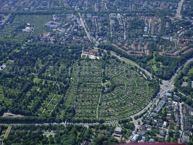 Luftaufnahme Westfriedhof München in München | Oberbayern, Bayern