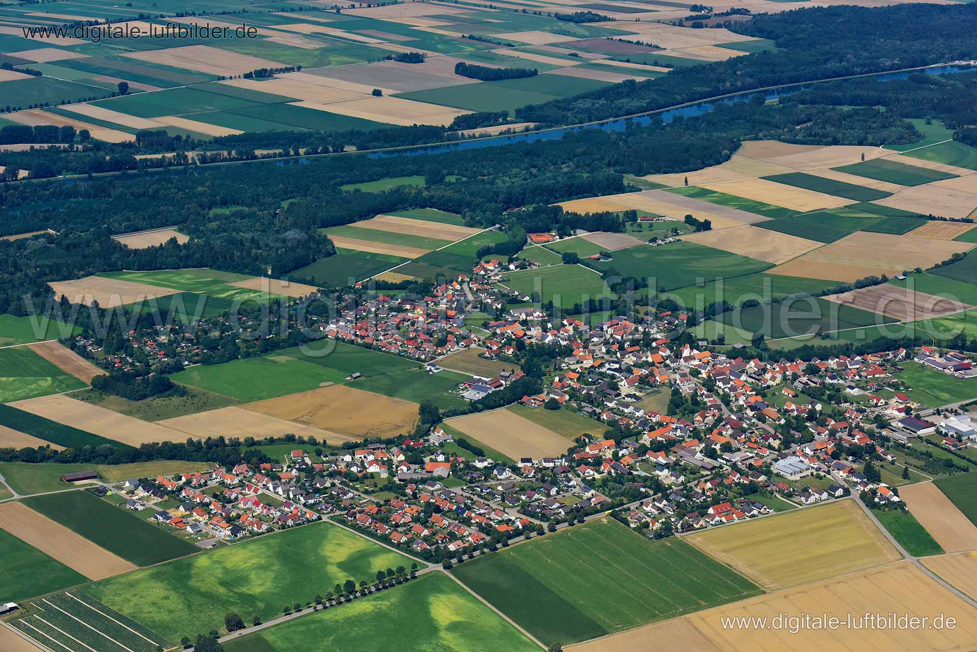 Luftaufnahme Münster (Lech) in Münster (Lech) | Schwaben, Bayern