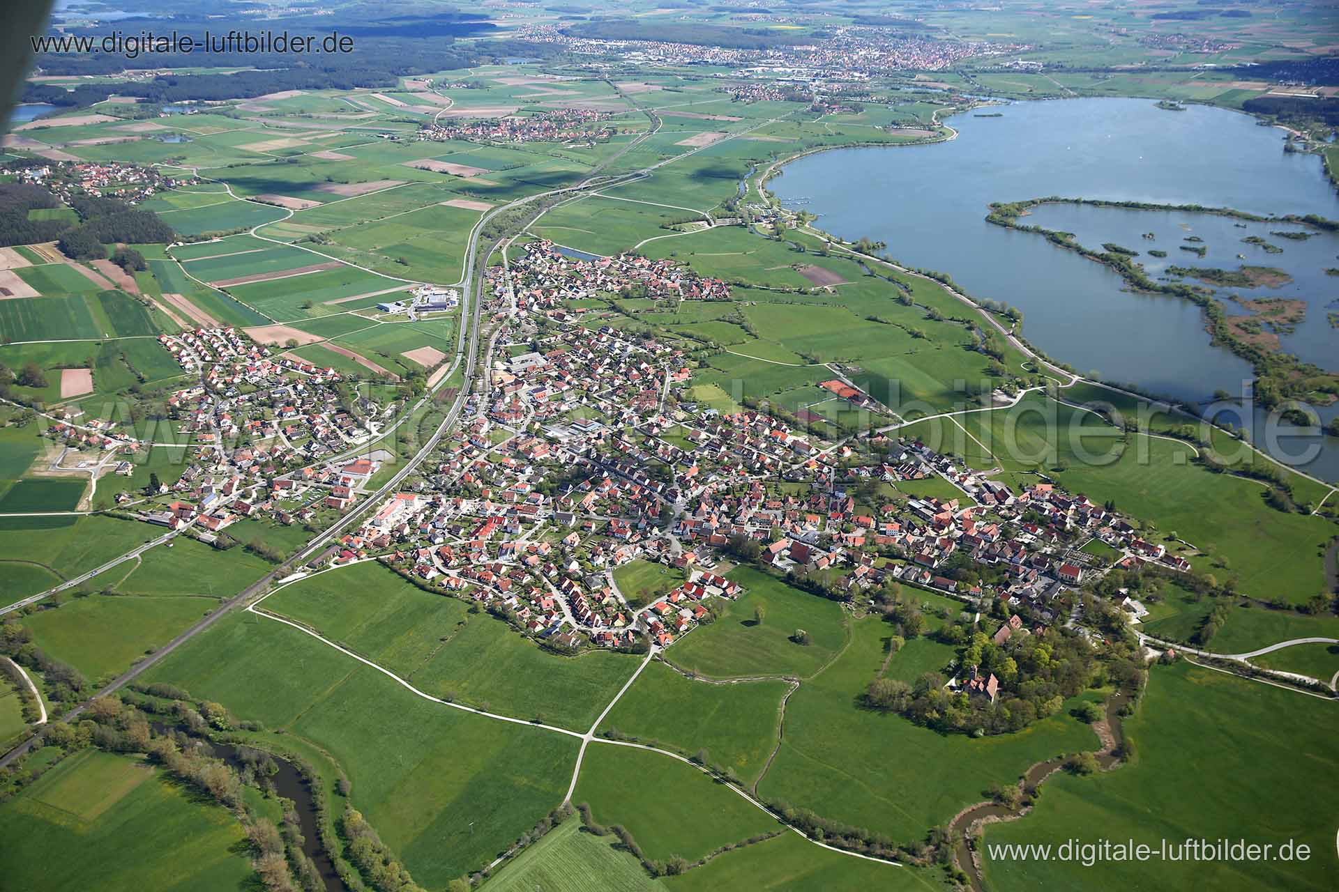 Luftaufnahme Altmühlsee in Muhr am See | Mittelfranken, Bayern