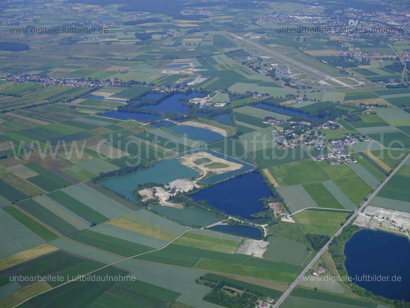 Luftaufnahme Rathei See in Neuburg an der Donau | Oberbayern, Bayern