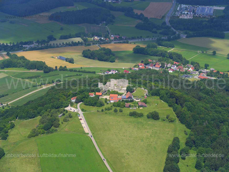 Luftaufnahme Burgruine Wolfstein in Neumarkt in der Oberpfalz | Oberpfalz, Bayern