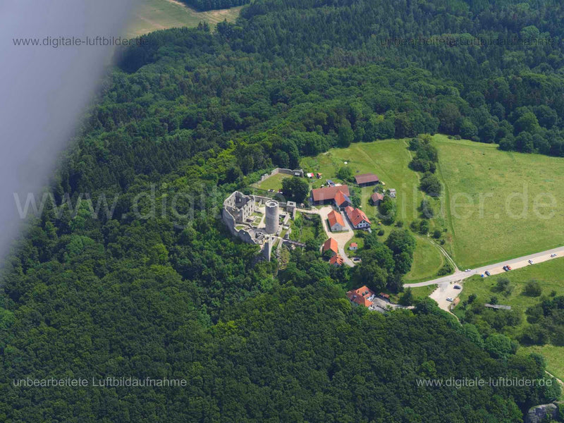 Luftaufnahme Burgruine Wolfstein in Neumarkt in der Oberpfalz | Oberpfalz, Bayern