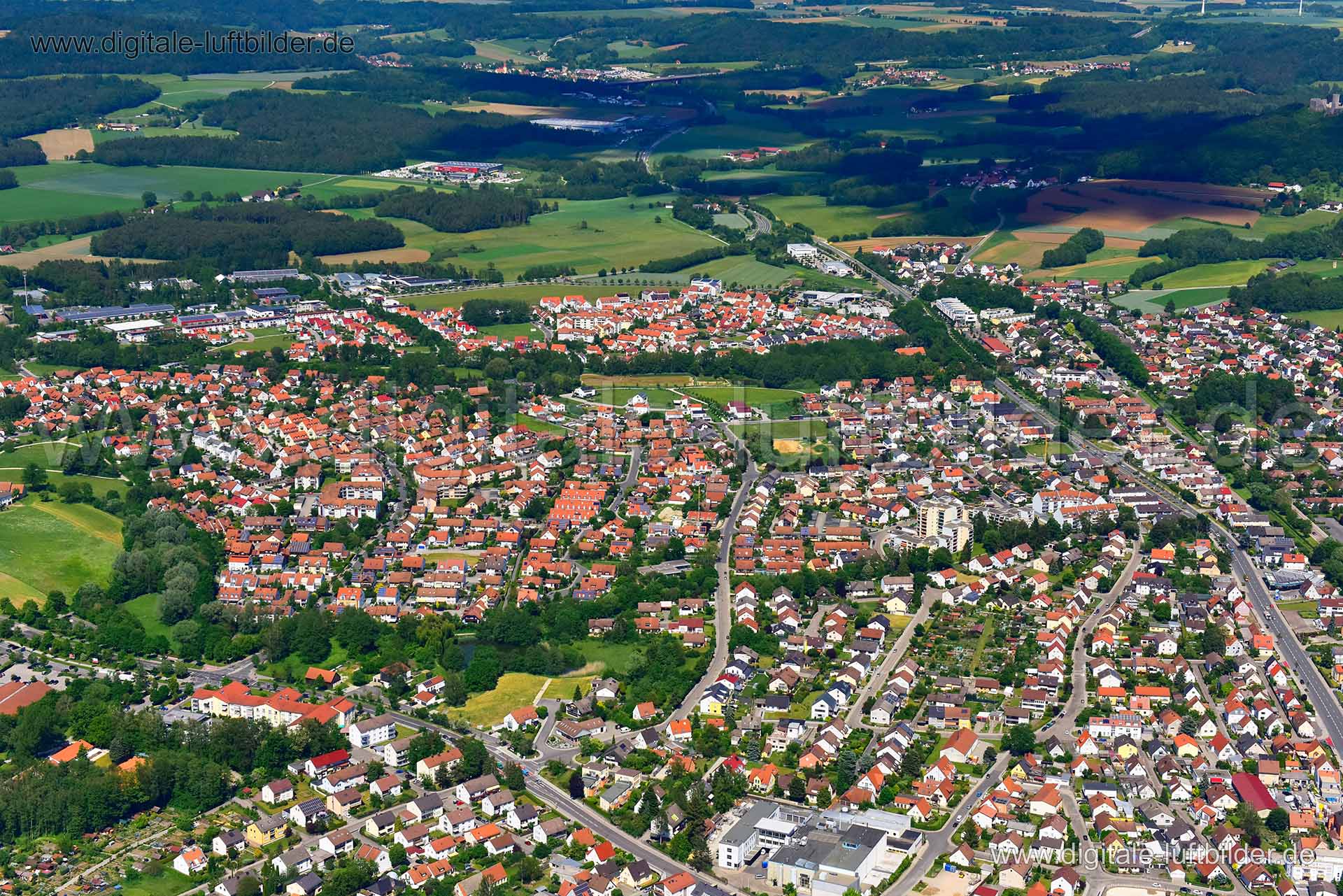 Luftaufnahme Neumarkt in der Oberpfalz in Neumarkt in der Oberpfalz | Oberpfalz, Bayern
