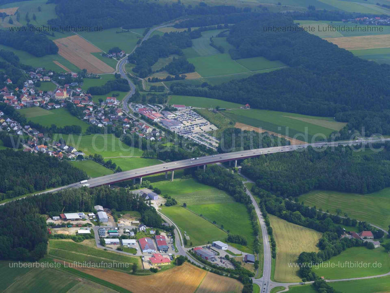 Luftaufnahme Talbrücke Pilsach in Neumarkt in der Oberpfalz | Oberpfalz, Bayern