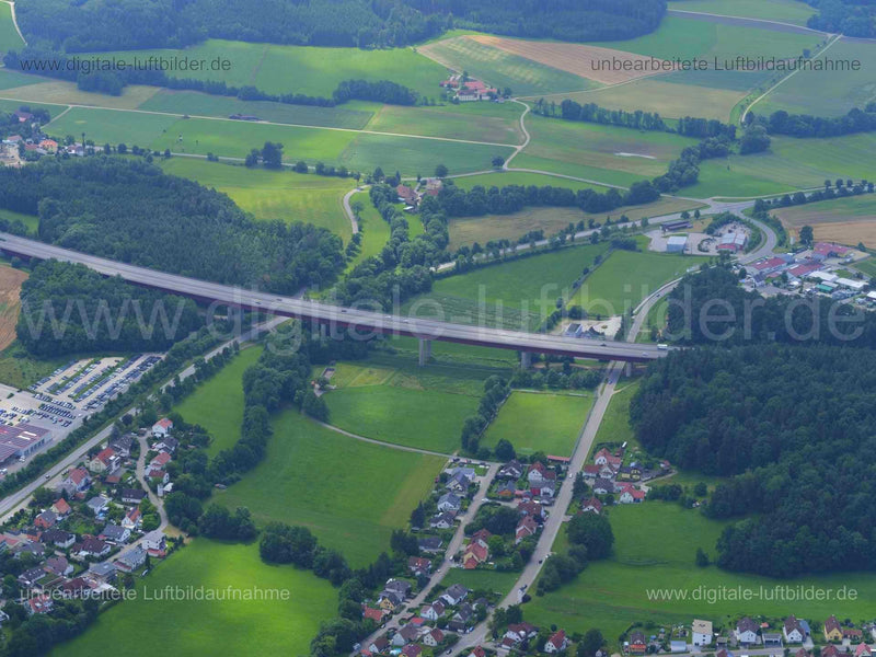 Luftaufnahme Talbrücke Pilsach in Neumarkt in der Oberpfalz | Oberpfalz, Bayern