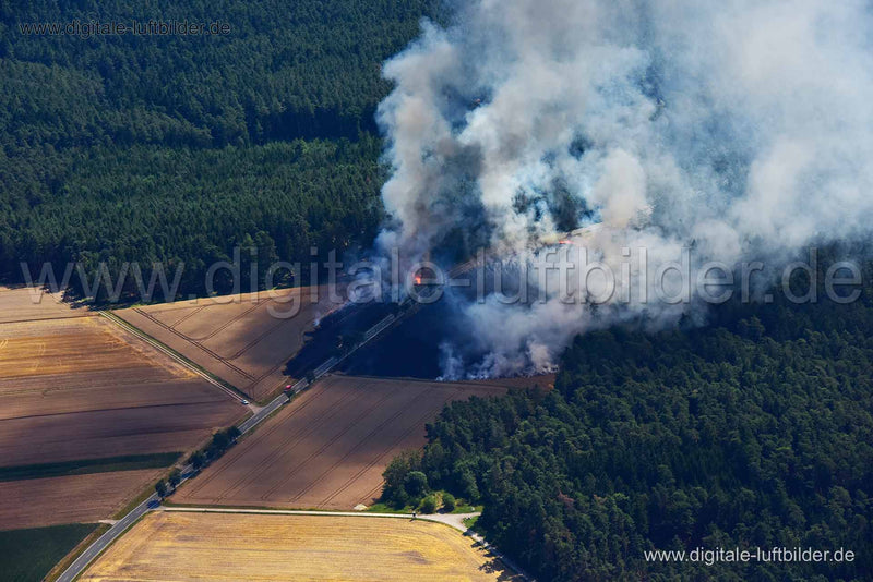 Luftaufnahme Brand bei Neustadt Aisch in Neustadt an der Aisch | Mittelfranken, Bayern