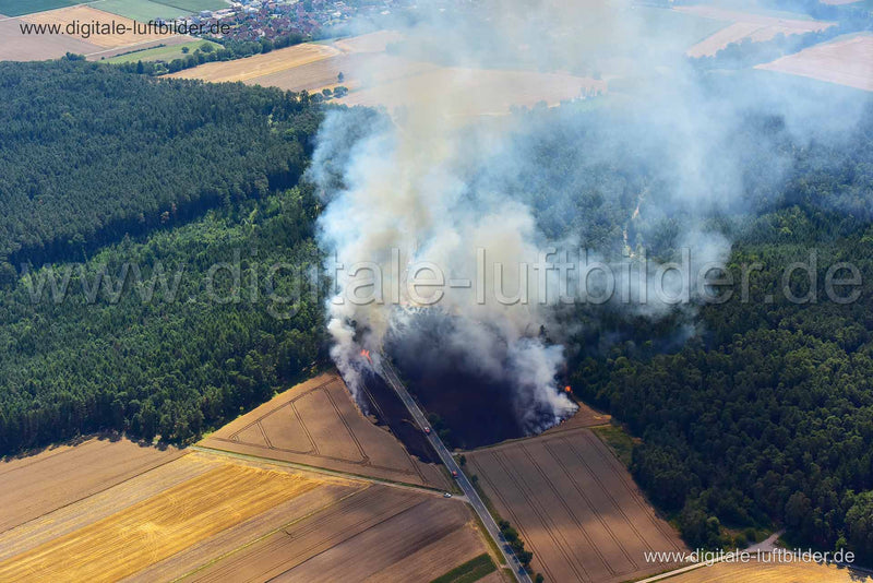 Luftaufnahme Brand bei Neustadt Aisch in Neustadt an der Aisch | Mittelfranken, Bayern