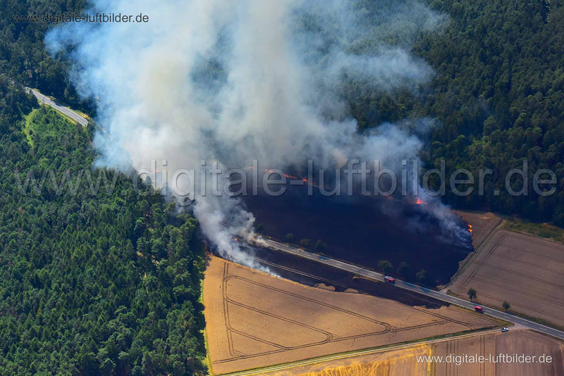 Luftaufnahme Brand bei Neustadt Aisch in Neustadt an der Aisch | Mittelfranken, Bayern