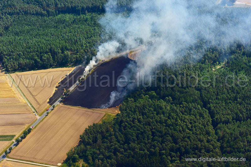 Luftaufnahme Brand bei Neustadt Aisch in Neustadt an der Aisch | Mittelfranken, Bayern