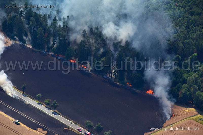 Luftaufnahme Brand bei Neustadt Aisch in Neustadt an der Aisch | Mittelfranken, Bayern