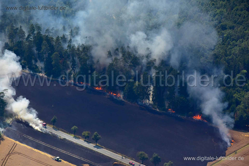 Luftaufnahme Brand bei Neustadt Aisch in Neustadt an der Aisch | Mittelfranken, Bayern