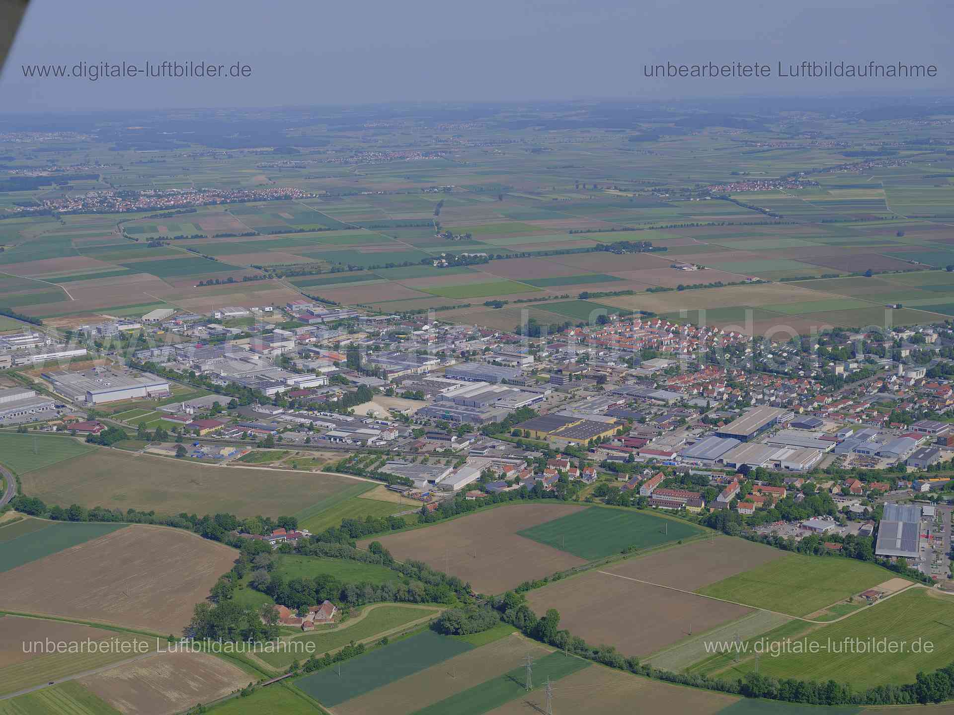 Luftaufnahme Geweregebiet Nördlingen in Nördlingen | Schwaben, Bayern