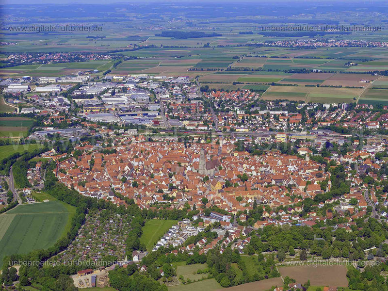Luftaufnahme Nördlingen in Nördlingen | Schwaben, Bayern
