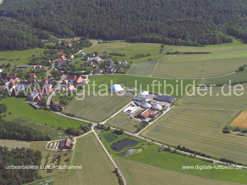 Luftaufnahme Biogasanlage in Nordenberg | Mittelfranken, Bayern