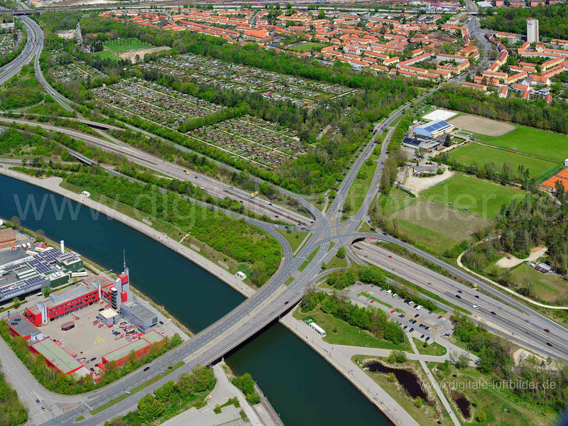 Luftaufnahme A73 Nürnberg-Hafen in Nürnberg | Mittelfranken, Bayern