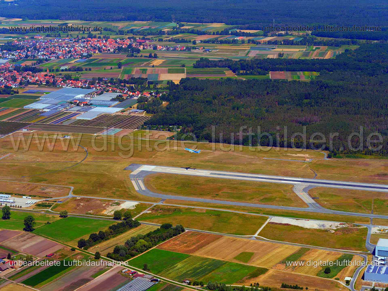 Luftaufnahme Albrecht-Dürer-Airport in Nürnberg | Mittelfranken, Bayern