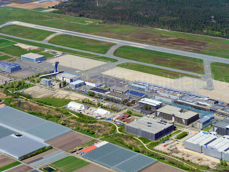 Luftaufnahme Albrecht-Dürer-Airport in Nürnberg | Mittelfranken, Bayern