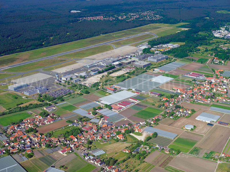 Luftaufnahme Albrecht-Dürer-Airport in Nürnberg | Mittelfranken, Bayern