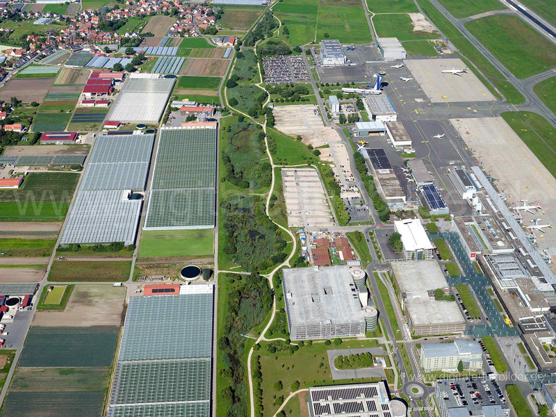 Luftaufnahme Albrecht-Dürer-Airport in Nürnberg | Mittelfranken, Bayern