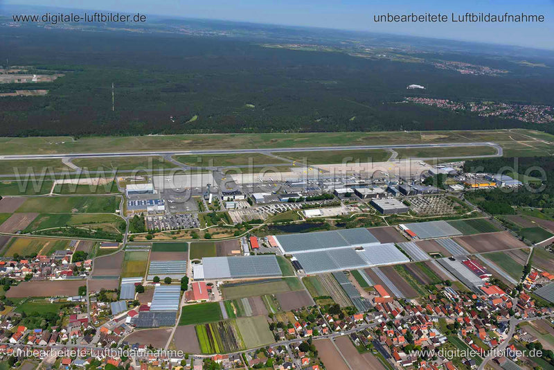 Luftaufnahme Albrecht-Dürer-Airport in Nürnberg | Mittelfranken, Bayern