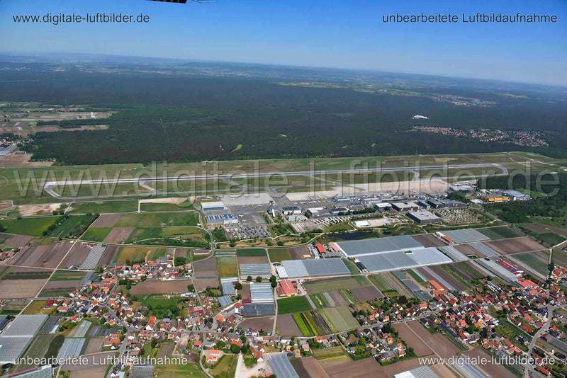 Luftaufnahme Albrecht-Dürer-Airport in Nürnberg | Mittelfranken, Bayern