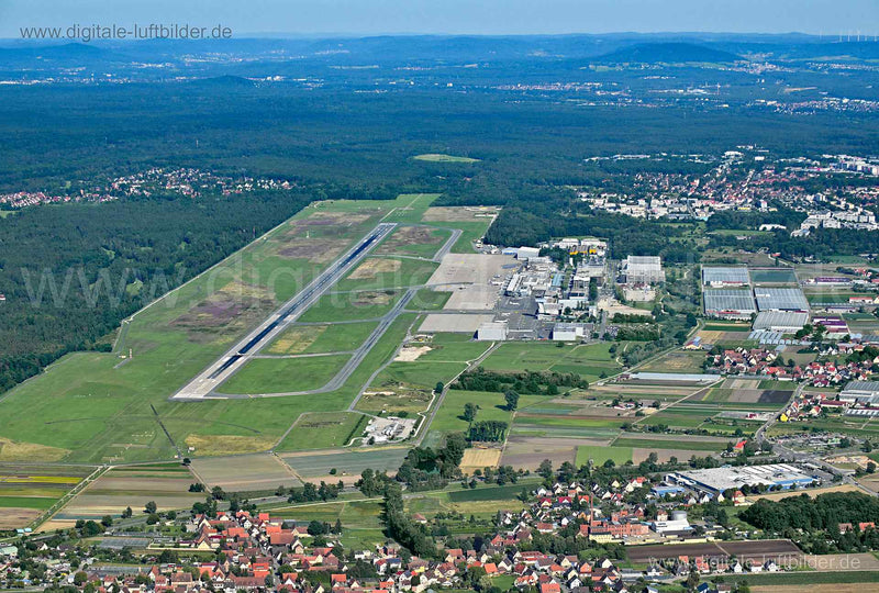 Luftaufnahme Albrecht-Dürer-Airport in Nürnberg | Mittelfranken, Bayern