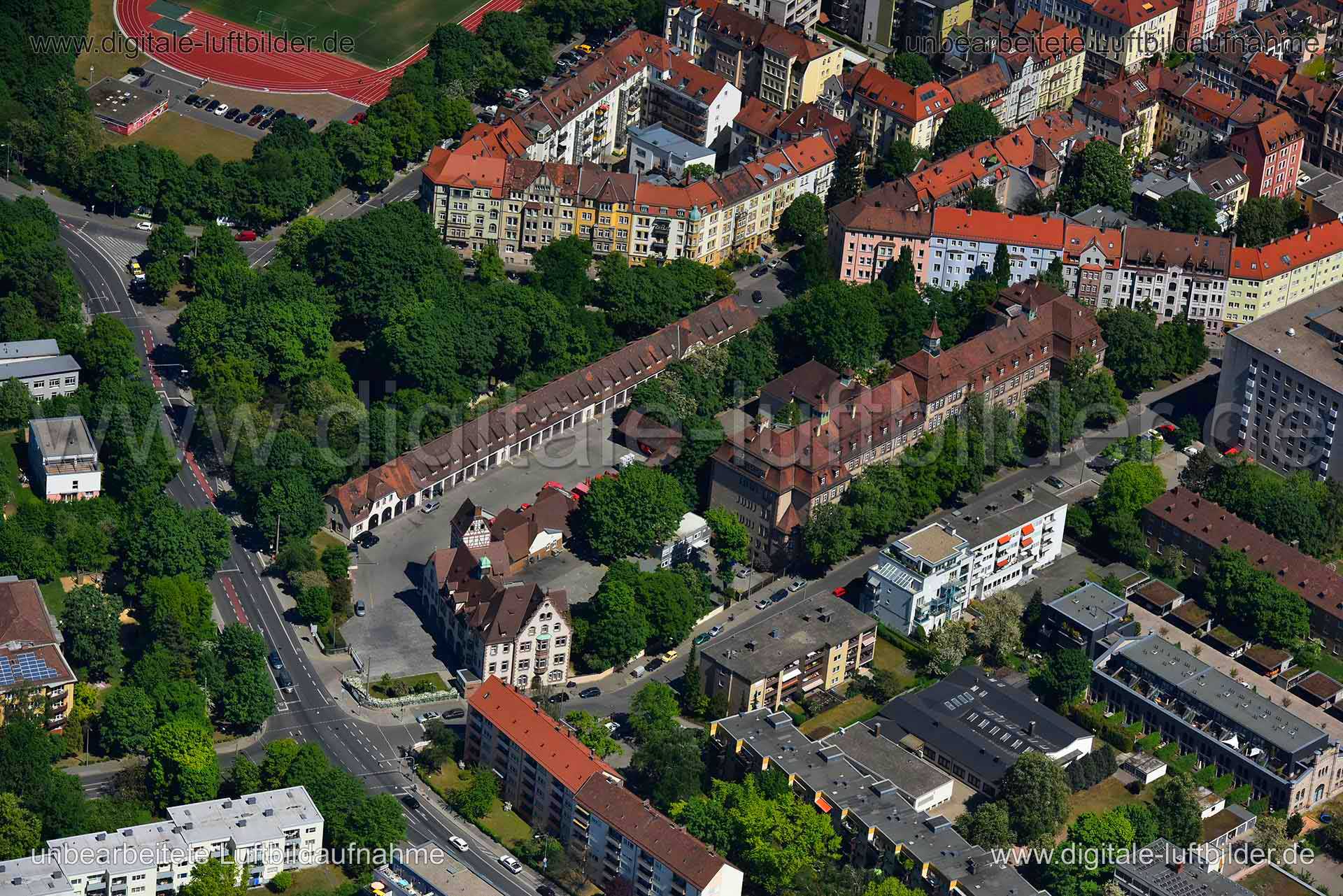 Luftaufnahme Alte Feuerwache 1 in Nürnberg | Mittelfranken, Bayern
