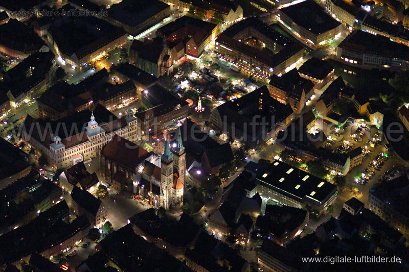 Luftaufnahme Altstadt in Nürnberg | Mittelfranken, Bayern