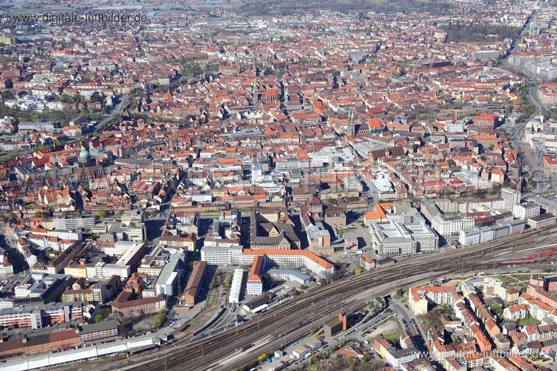 Luftaufnahme Altstadt in Nürnberg | Mittelfranken, Bayern