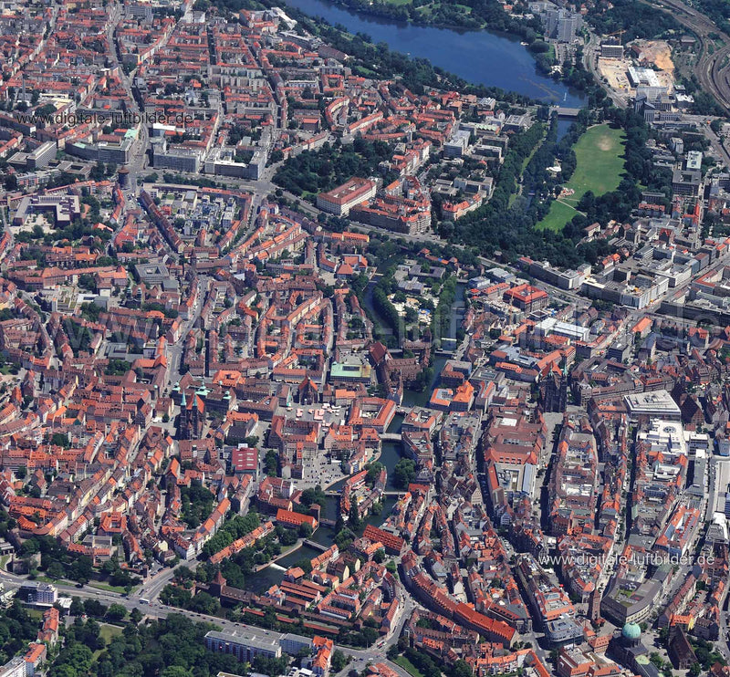 Luftaufnahme Altstadt in Nürnberg | Mittelfranken, Bayern