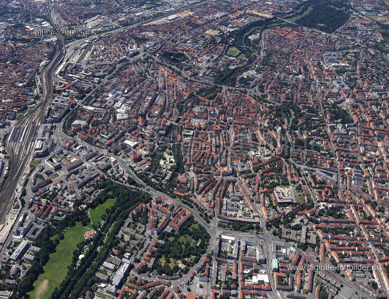 Luftaufnahme Altstadt in Nürnberg | Mittelfranken, Bayern