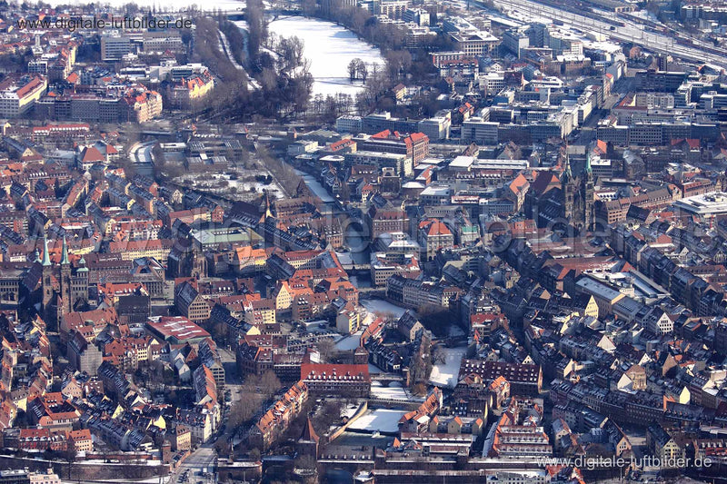 Luftaufnahme Altstadt in Nürnberg | Mittelfranken, Bayern